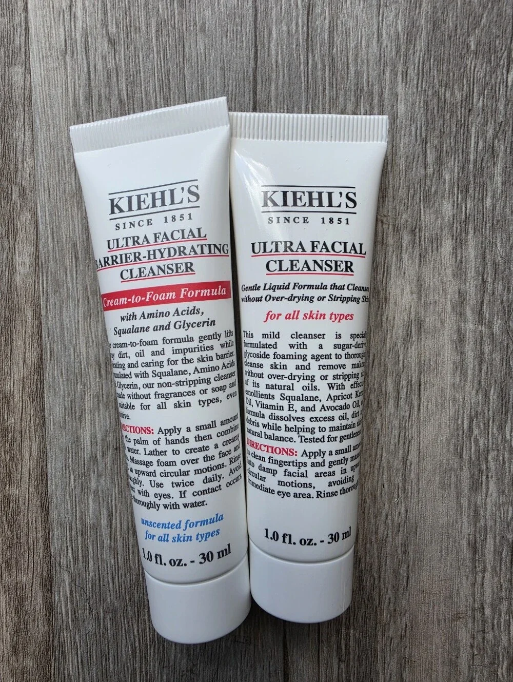 Kiehl's Ultra Facial Cleanser + Kiehl's Ultra Facial Barrier-Hydrating Cleanser